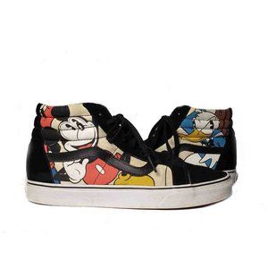 Van's  Disney Hi Top Sneakers Shoes Mickey Donald Duck Goofy Pluto Men's 11.5
